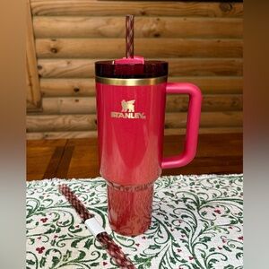 SCARLET TINSEL 40oz CHRISTMAS Stanley Tumbler